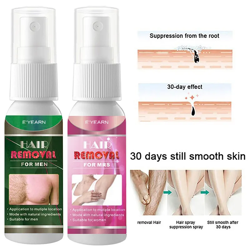 Spray per la depilazione personalizzato più venduto crema depilatoria permanente indolore non irritante per donne e uomini adulti 50 Ml
