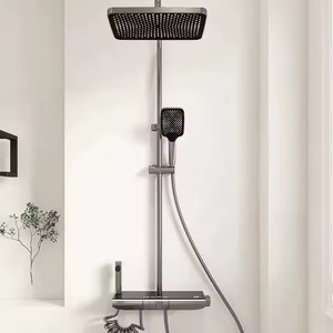 Cabezal de ducha LED Digital estilo llave inteligente, latón resistente a la corrosión, Control táctil suave/masaje/chorro para hoteles, villas, cerámica - Product Image 1