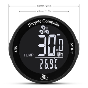 ワイヤレスバイクコンピューター防水自転車走行距離計多機能LCDスクリーンサイクル速度計マウンテンバイク速度計 - Product Image 2
