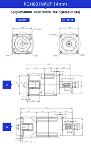 Bánh pgh60 loạt giảm tốc hành tinh tốc độ hộp số hành tinh với mô-men xoắn cao và độ chính xác cao - Product Image 5