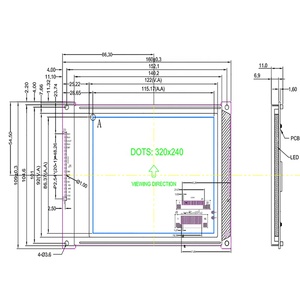 Modulo LCD monocromatico con interfaccia parallela dello schermo grafico industriale 320*240 - Product Image 6