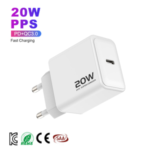 适用于iPhone 12 13 Pro usb-c壁式充电器电缆PD 3.0 QC 2.0 3.0快速充电器C型适配器OVP的20W PD充电套件，适用于欧盟美国 - Product Image 1