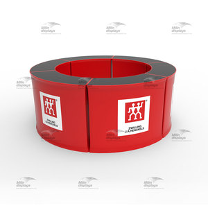 Quầy Hình Tròn In Tùy Chỉnh Bộ Bàn Trưng Bày Thương Mại Dành Cho Triển Lãm - Product Image 3