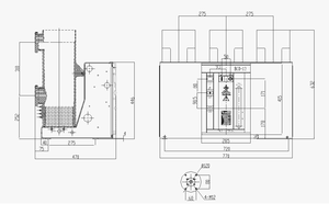 Disyuntor de vacío de 12kv 31.5kA Disyuntor de vacío tipo BGH Disyuntor de vacío 12kv Panel de interruptor VCB - Product Image 3