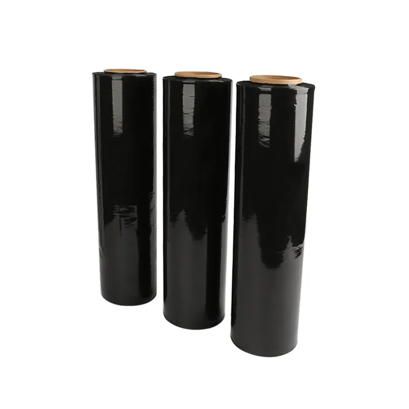 Hand Stretch Film Shrink Wrap 18" x 1500 ft Black Plastic Wrap