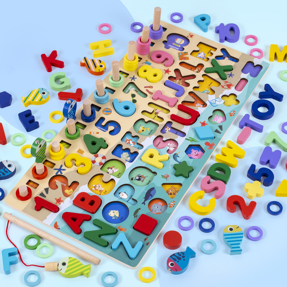 Tablero de logaritmos con letras y formas 08