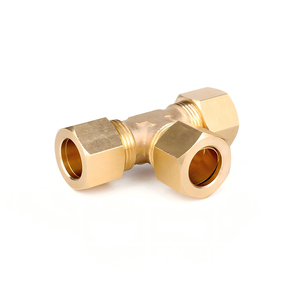 黄铜1/2 “1/2” 1/2 “压缩管配件压缩三通连接器配件燃油和制动管路连接 - Product Image 5
