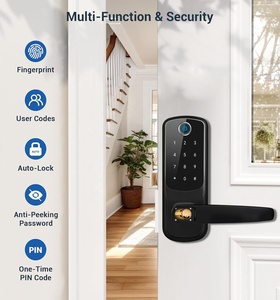 2024 yeni Dsymbol ttlock Tuya parmak izi kapı kilit elektron anahtar kart şifre tuş takımı anahtarsız giriş kapı kolu topuzu akıllı kilit - Product Image 4
