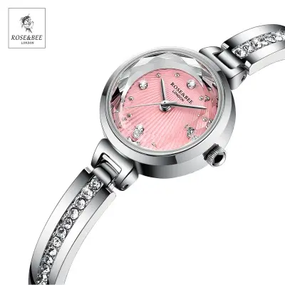 Reloj de cuarzo con diamante antiguo para mujer, reloj de lujo con diamantes de imitación de Hanna Martin RB-4071