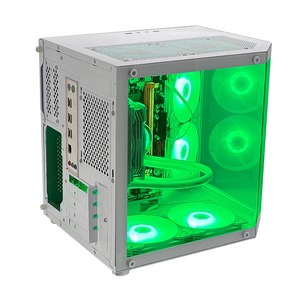 Pcooling Custom Computer Case Producción Pc Glass Pc Cube Case Gaming Pc Case Mid Tower con fuente de alimentación - Product Image 5
