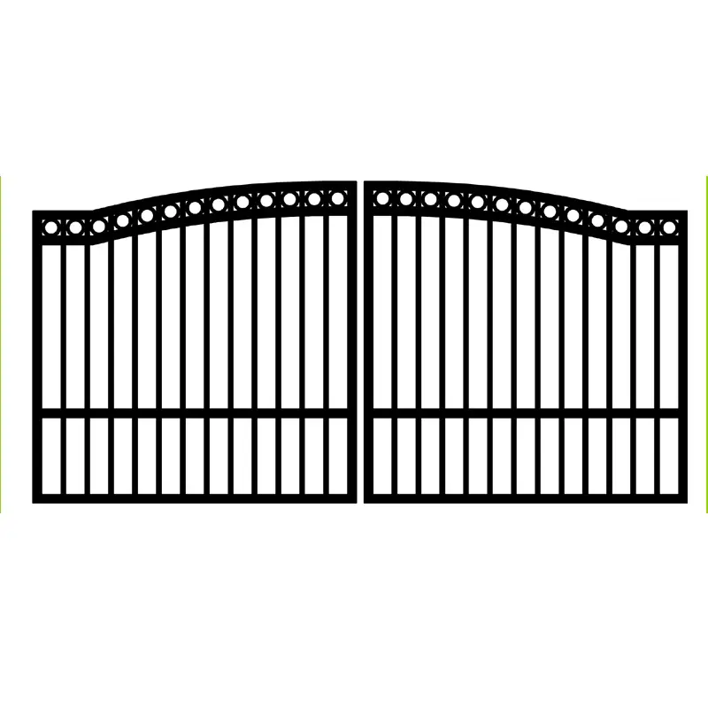 Saitong Gepoedercoat Stabiele Kwaliteit Gemotoriseerde Fence Yard Dubbele Open Draaipoort G3015C
