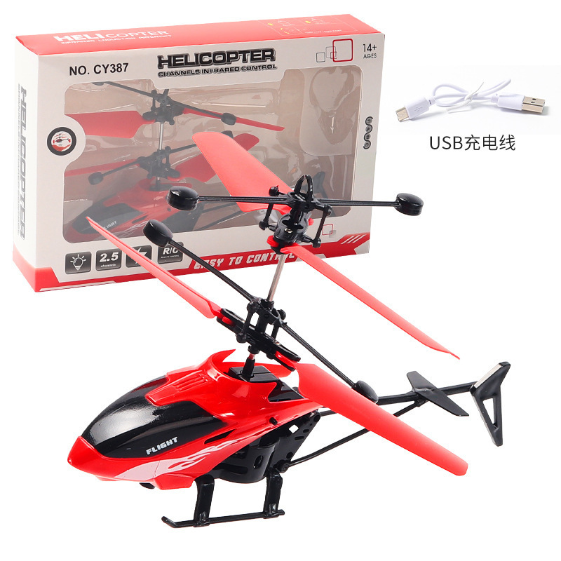 Giocattolo volante per elicottero rosso