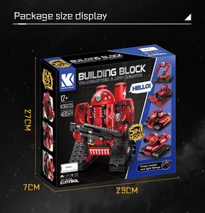 5 In 1 Red DIY STEM APPLCロボットブロックおもちゃプログラミング科学教育ビルディングブロック子供用レンガ - Product Image 6