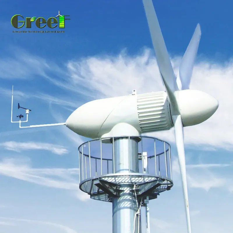 家庭/庭/農場/都市/屋上用の50KWオン/オフグリッドハイブリッドソーラー風力タービン電力システム