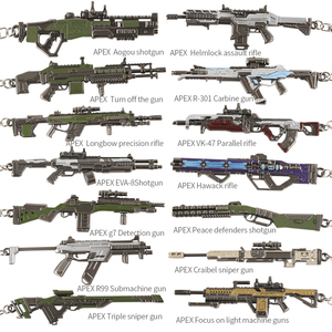 Apexs Legends พวงกุญแจสะสมปืนซุ่มยิงโลหะ, เกมสะสมพวงกุญแจรูปแบบปืนขนาดเล็ก3D สำหรับเป็นของสะสม - Product Image 6