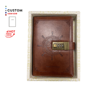 Creative Retro Sailor <strong>Notebook</strong> High-End Password <strong>Lock</strong> <strong>Notepad</strong> PU Hand Account Book Customization - Product Image 1