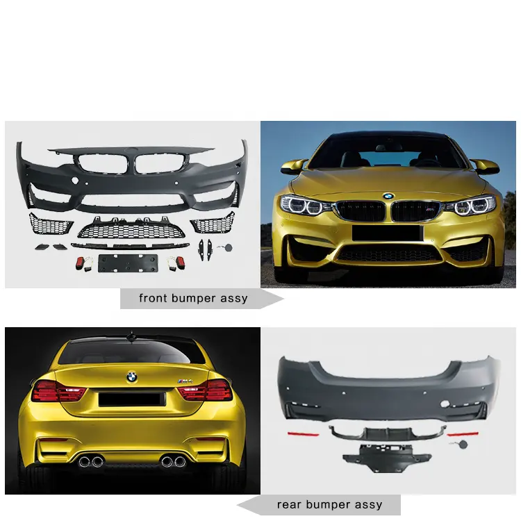 Clássico Design Estilo Auto Peças Front Bumper Side Saia Bumper Traseiro PP Plastic Full Body Kit para BMW F32 F36