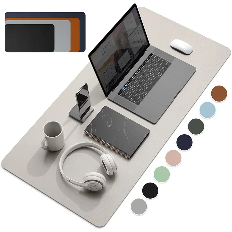 Alfombrilla protectora de escritorio de oficina de gran tamaño, de cuero impermeable PU alfombrilla de ratón, alfombrilla de escritorio para teclado de escritorio, alfombrilla de ratón para juegos, accesorios para PC