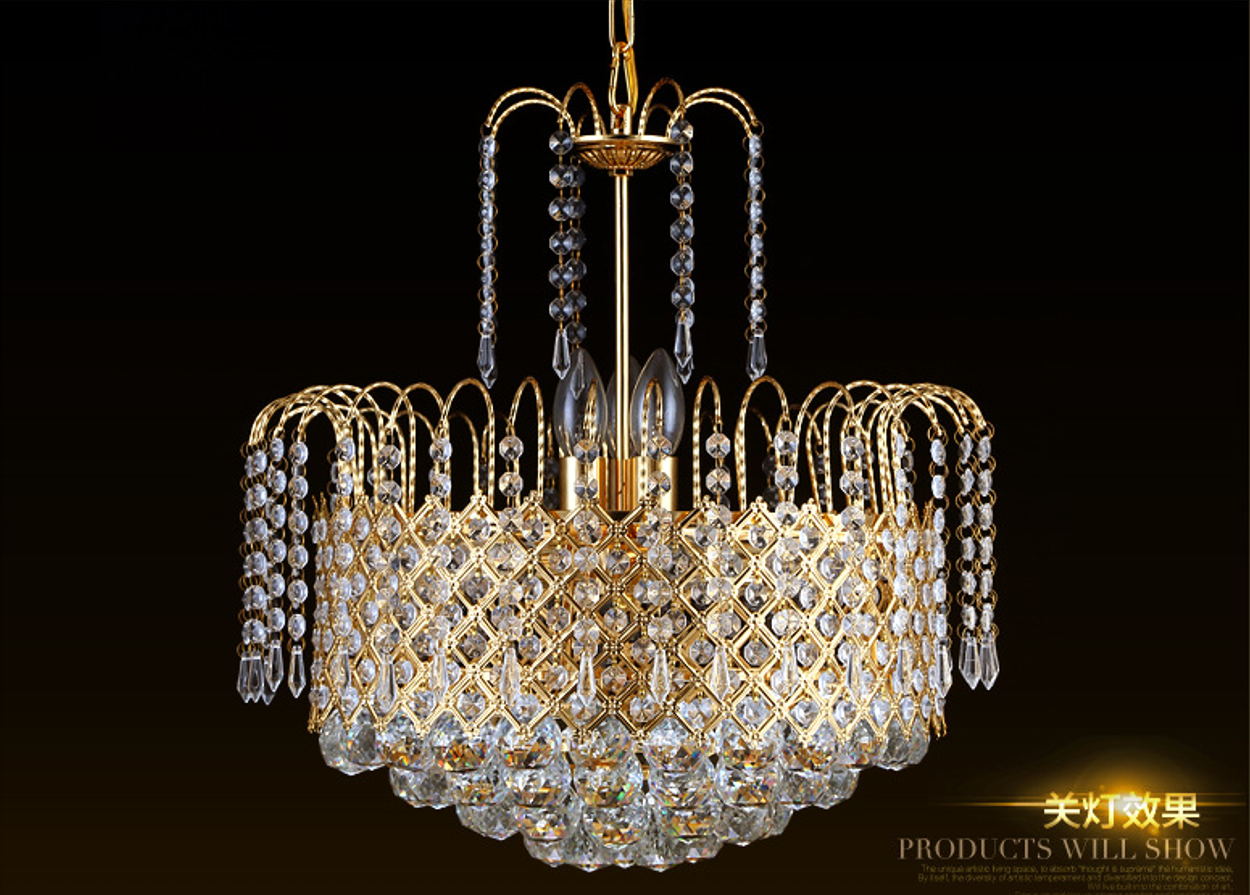 500*550mm E14 * 7 boule de cristal 61 pcs