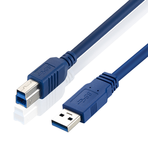 Bochara USB 3.0打印机电缆a型公到b型公30厘米到5m箔 + 编织屏蔽包装在盒子里 - Product Image 1