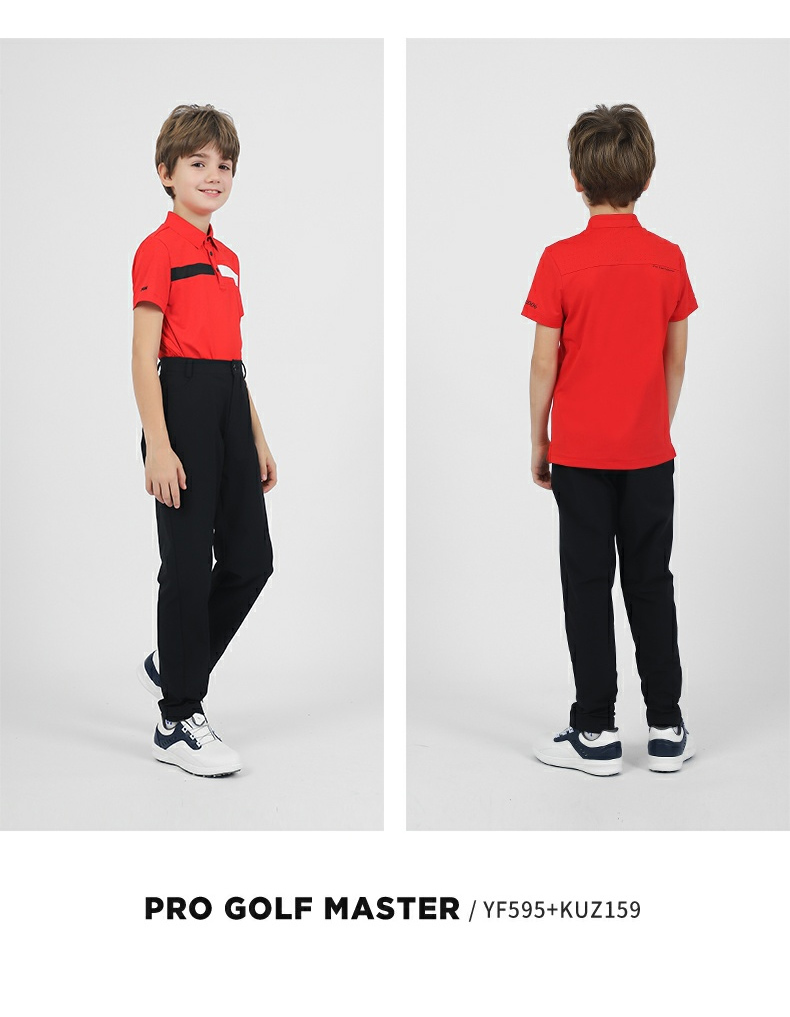 PGM YF595 custom manufacturer short sleeve junior golf shirts polo boys kids golf shirts企业官网
