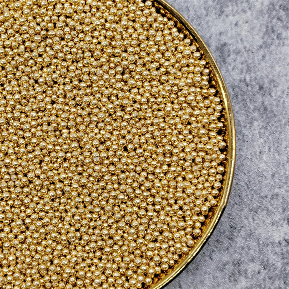2mm metallic gold beads