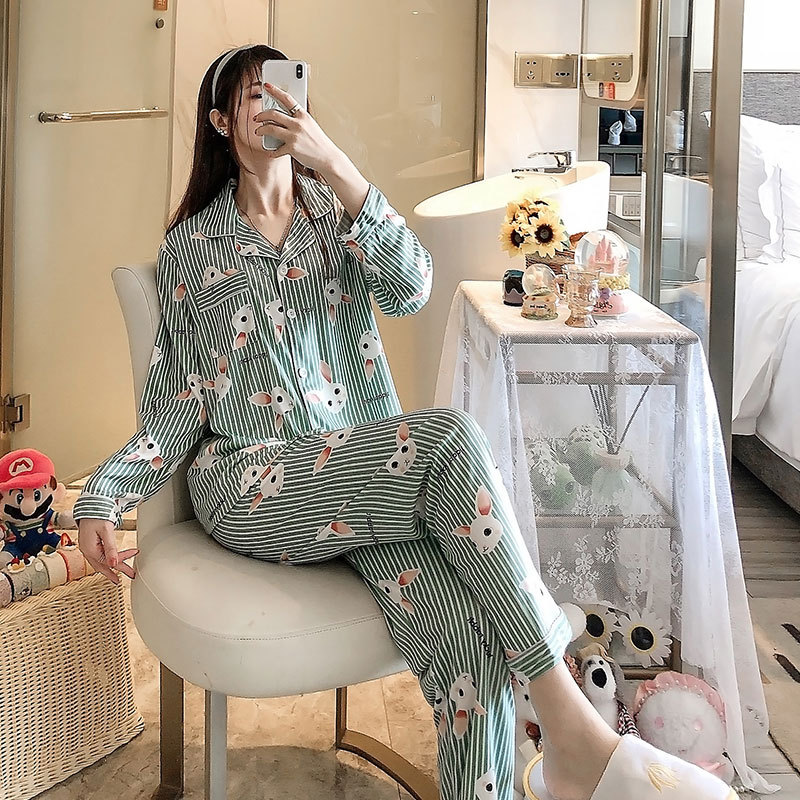 S striped green rabbit cardigan