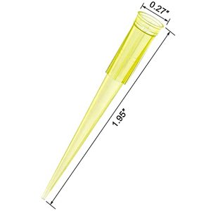 Laboratuvar tek kullanımlık plastik PP sarı mikro pipet uçları 200ul - Product Image 2