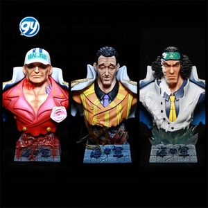 One Pieced GK Navy Three <strong>Admirals</strong> Bust Kizaru Akainu Aokiji Figure Model Statue Collectible Boxed Gift Anime Action Toy