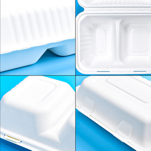 Sunzza restoran çıkar gitmek için mikrodalga tek kullanımlık gıda sınıfı biyobozunur ambalaj kapaklı türkiye kızartma tavuk kutusu - Product Image 6