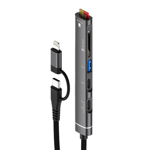 Apple Android TF için yerleştirme istasyonu/USB kart okuyucu USB/tip-c kadın çok fonksiyonlu 5-Port Hub - Product Image 1