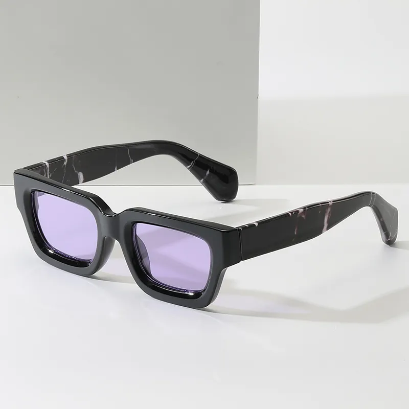 Probe verfügbar Benutzer definiertes eigenes Logo Rechteck Shades Hot Trend ing UV Original Sonnenbrille Frauen Männer