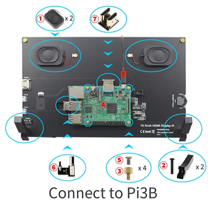 10,1 Zoll 1024x600 Raspberry Pi Kapazitiver Touchscreen-Monitor