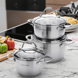 ステンレス製調理器具セット12個クラシック中国風金属ポットとパンレストラン - Product Image 1