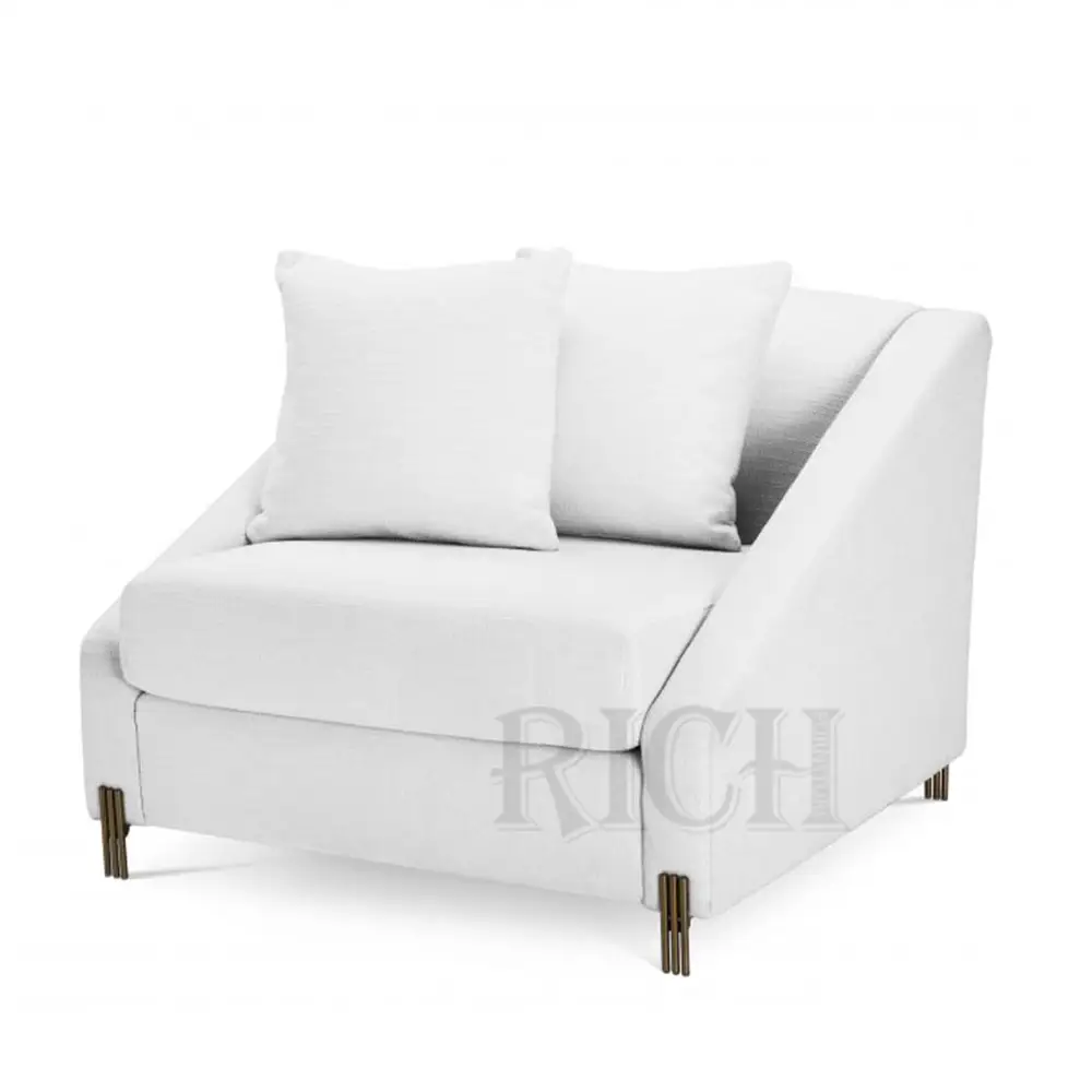 single seater couch Nordic contemporary sofa fabric linen settee living room sofas linen fabric single seater sofa