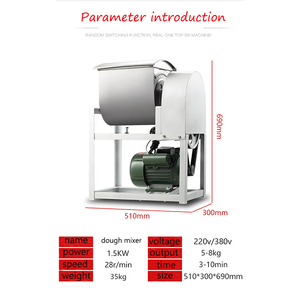DE QDMECH fabrika doğrudan satış makinesi yüksek hızlı ticari un mikser çin'de yapılan - Product Image 4