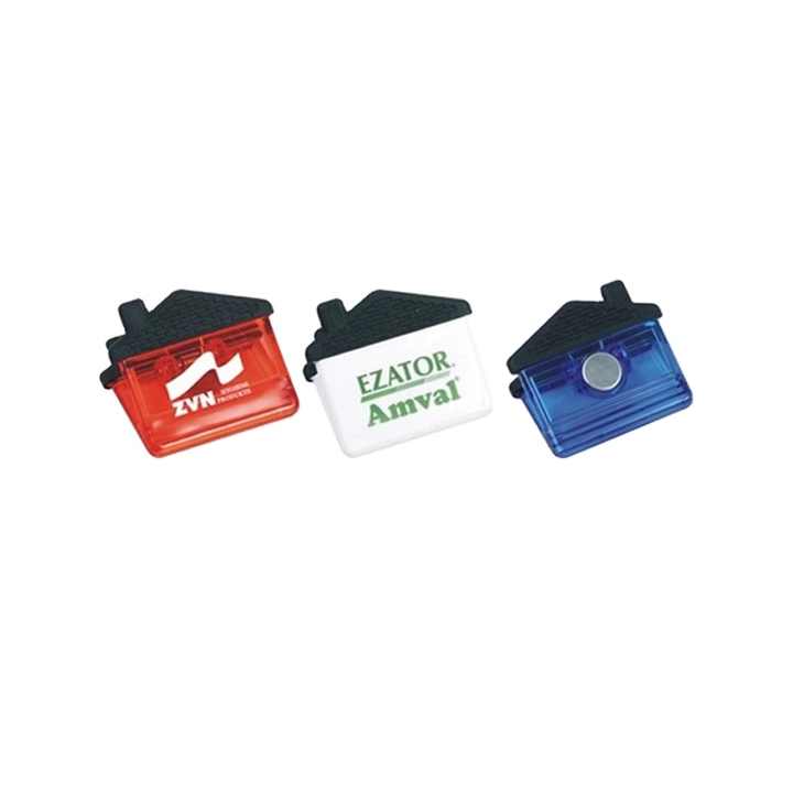 Custom House Shape Magnetic Clip Refrigerator Magnetic Clip Office Stationery Plastic Magnetic Clip