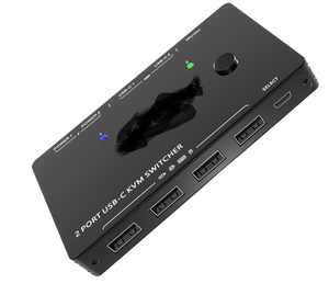 Hot Selling <strong>2</strong> Ports Type-C <strong>KVM</strong> Switcher <strong>2</strong> <strong>Input</strong> <strong>1</strong> <strong>Output</strong> 4K 60Hz <strong>KVM</strong> <strong>Switch</strong> Splitter Computers Sharing Adaptive EDID for HUB U Disk Printer Enough Stock