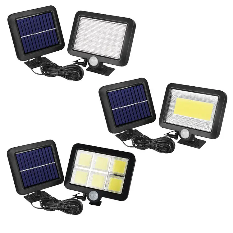 Luz de pared impermeable con sensor solar para exteriores, luz led de pared para patio, garaje y patio