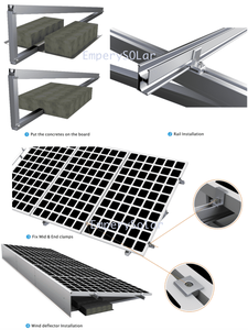 Güneş çatı montaj sistemi alüminyum GÜNEŞ PANELI düz portbagaj beton üst GÜNEŞ PANELI kiti pv montaj için sabit üçgen braketi - Product Image 4