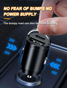 30W高速充電USB Cカーチャージャーアダプター最小金属アルミニウムデュアルUSB 12-24vハンドル付き - Product Image 3