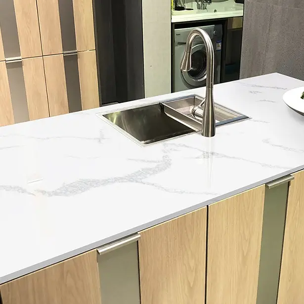 Artificial Stone Bathroom Vanity Top Big Slab White Artificial Marble Sheet Acrylic Solid Surface For Kitchen Countertop