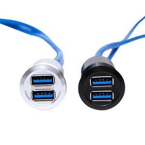 Checkout 1 <strong>2</strong> <strong>USB</strong> <strong>2</strong>.0 3.0 a Male to Dual Female Panel Mount Socket Cable <strong>USB</strong> Data Charger Splitter Adapter Cables - Product Image 2