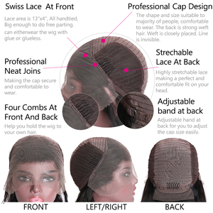 8A 10A 12A Virgin <strong>Remy</strong> Cuticle Aligned 4X4 2X2 Brazilian Curly Side Part Closure Wig <strong>12</strong> <strong>Inch</strong> Body Wave Wig - Product Image 6