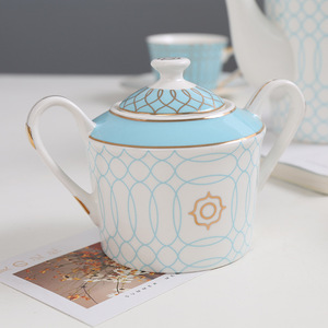 促销豪华餐具欧式陶瓷咖啡套装11件骨瓷茶具咖啡杯套装 - Product Image 3