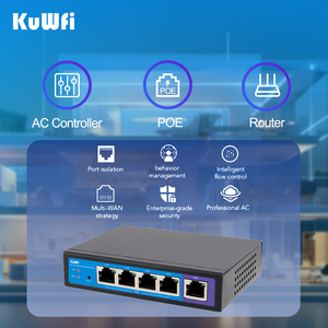 AC + PoE + шлюз KuWFi умный шлюз 48 В 128 пользователей полный гигабитный порт для внутреннего беспроводного Wi-Fi контроллера шлюза для управления AP - Product Image 3