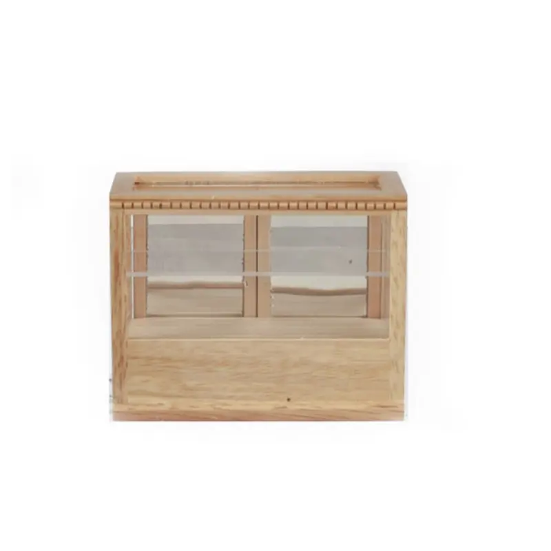 Miniature Furniture Dollhouse Oak Shop Fittings Display Cabinet Case Store Counter 1:12 Scale