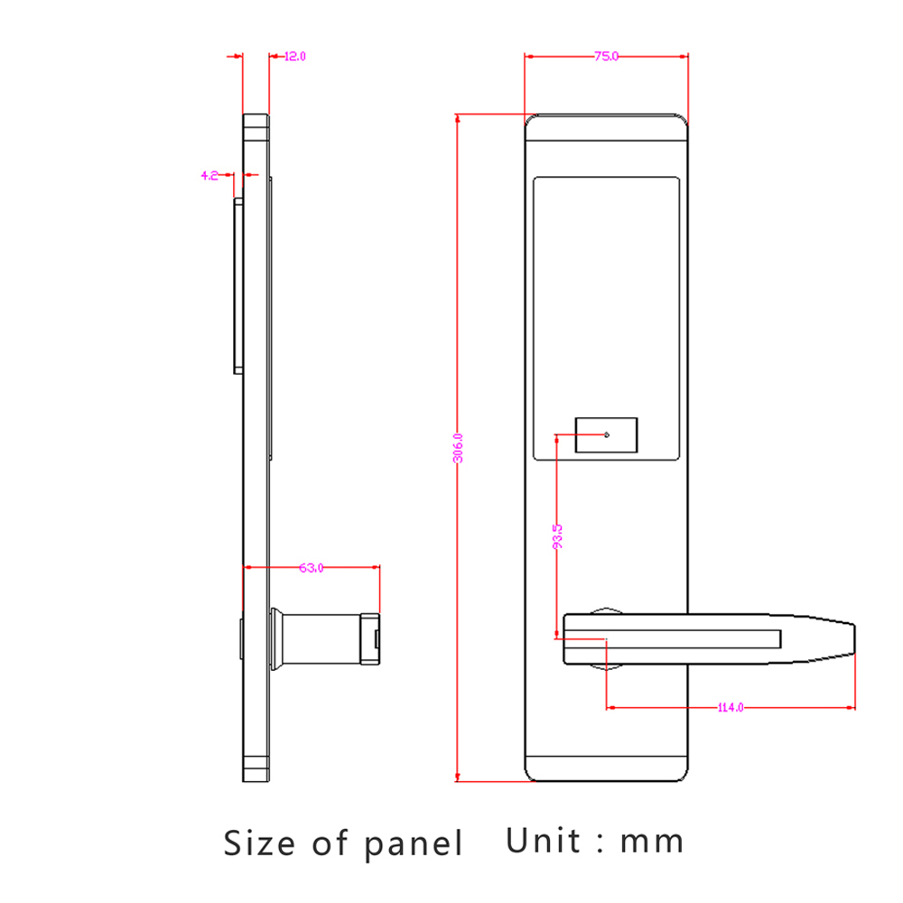 Multi Style High Intelligent Front Door Entrance Electric with Key Card Ttlock BLE Smart Security Doors Lock