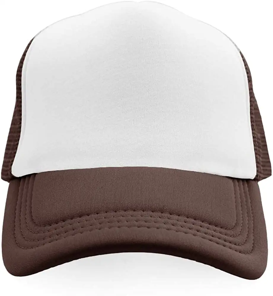 5 Panneaux Mousse Avant Maille Dos 3d broderie logo blanc personnalisé camionneur chapeau snapback chapeau