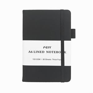 Cuaderno de diario A6 azul marino, cuaderno de negocios con lazo para bolígrafo y correa elástica, página de impresión forrada para cuaderno escolar A6 - Product Image 6